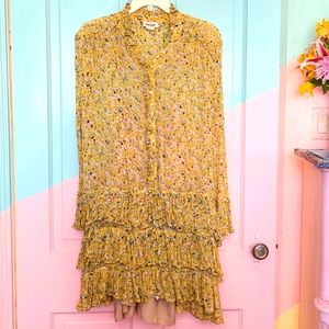 Zadig and Voltaire yellow  floral dress L